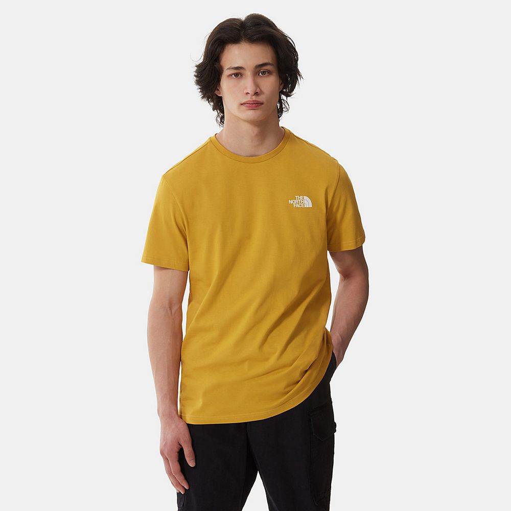 The North Face T-Shirts Mens Australia - The North Face Simple Dome Yellow (EIG-907124)